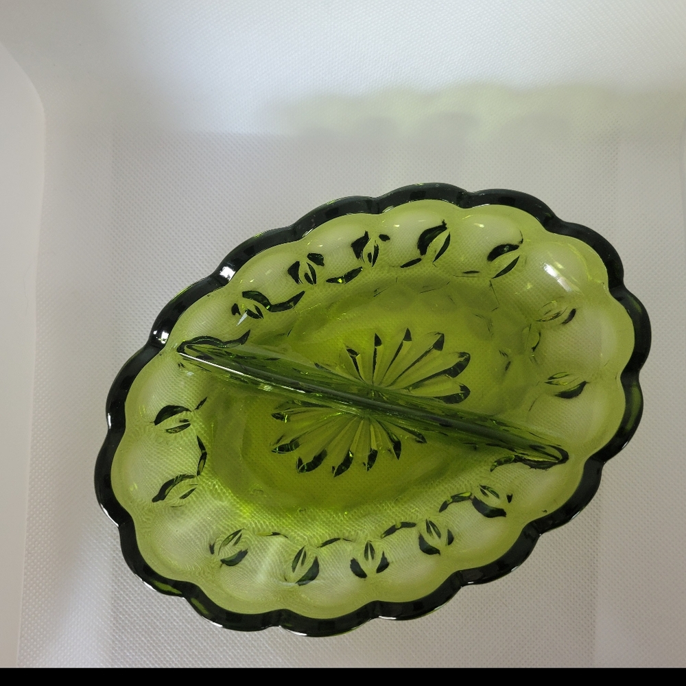 Vintage Mid-Century Modern oval relish, nuts or candy dish